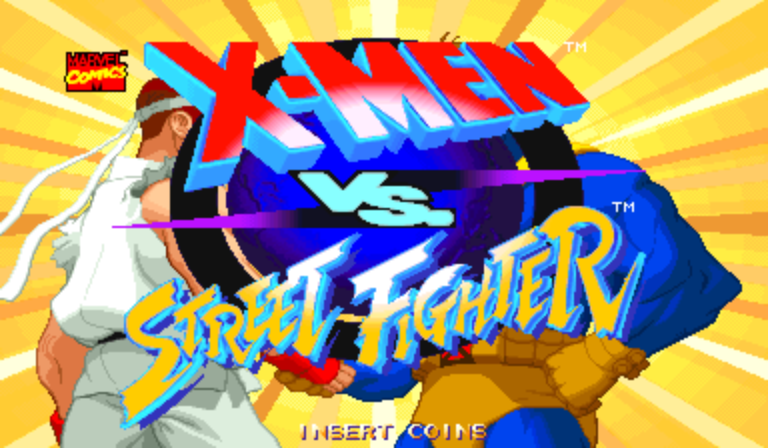 X-Men Vs. Street Fighter (USA 961004) Title Screen